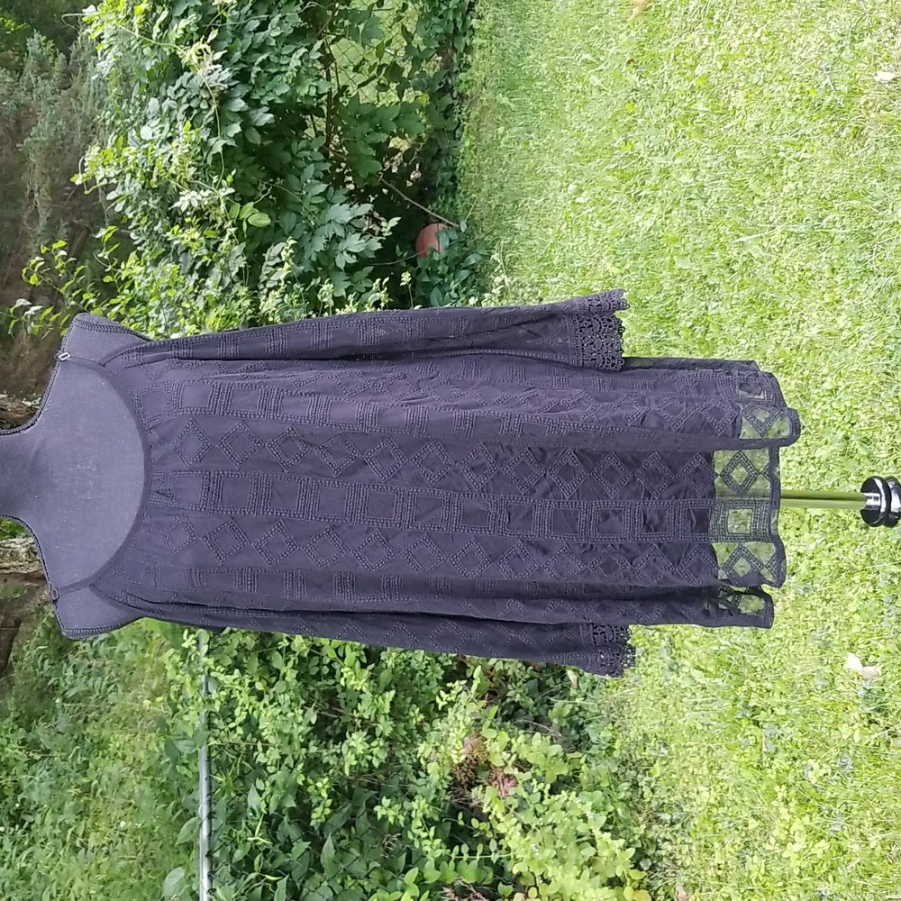 Black Cold Shoulder Boho Dress